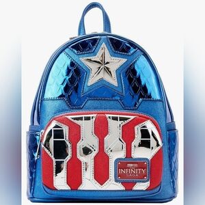 Loungefly Marvel Shine Cpt America Mini Bag / Backpack